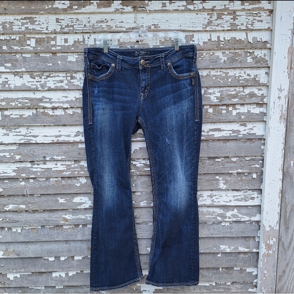 Silver suki flap pocket jeans size 16 X 32